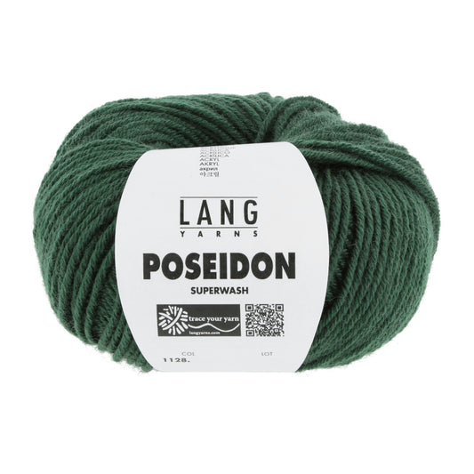 Lang Yarns Poseidon breigaren donkergroen - stevig garen voor winterkleding