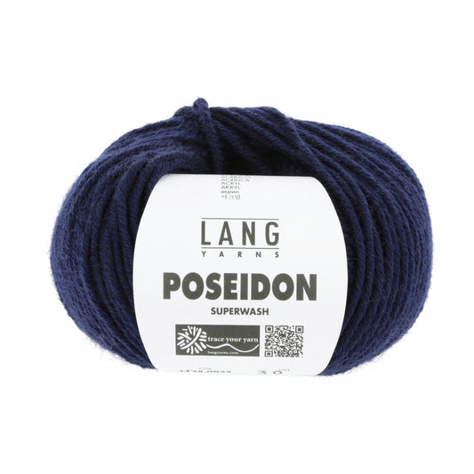Lang Yarns Poseidon haakgaren marine - stevig garen voor winterkleding