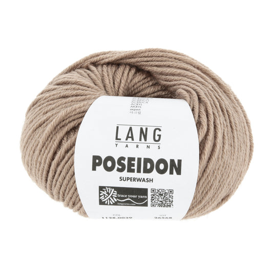 Lang Yarns Poseidon haakgaren camel - stevig garen voor winterkleding