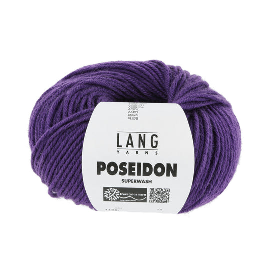 Lang Yarns Poseidon breigaren paars - ideaal voor gehaakte dekens en kleding