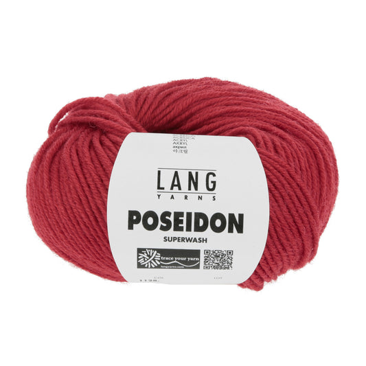 Lang Yarns Poseidon breigaren rood - stevig garen voor winterkleding