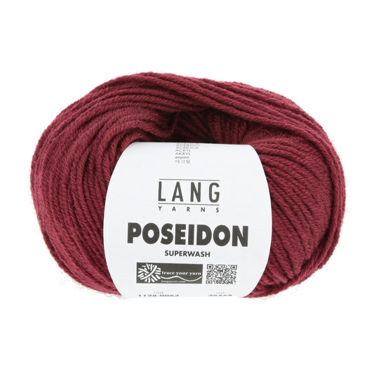 Lang Yarns Poseidon breigaren rood - veelzijdig garen voor breien en haken