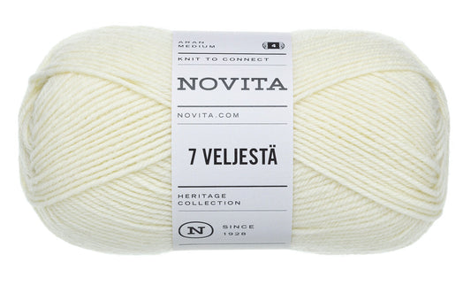 Novita 7 Brothers/7 Veljesta in off white – Duurzaam en veelzijdig garen