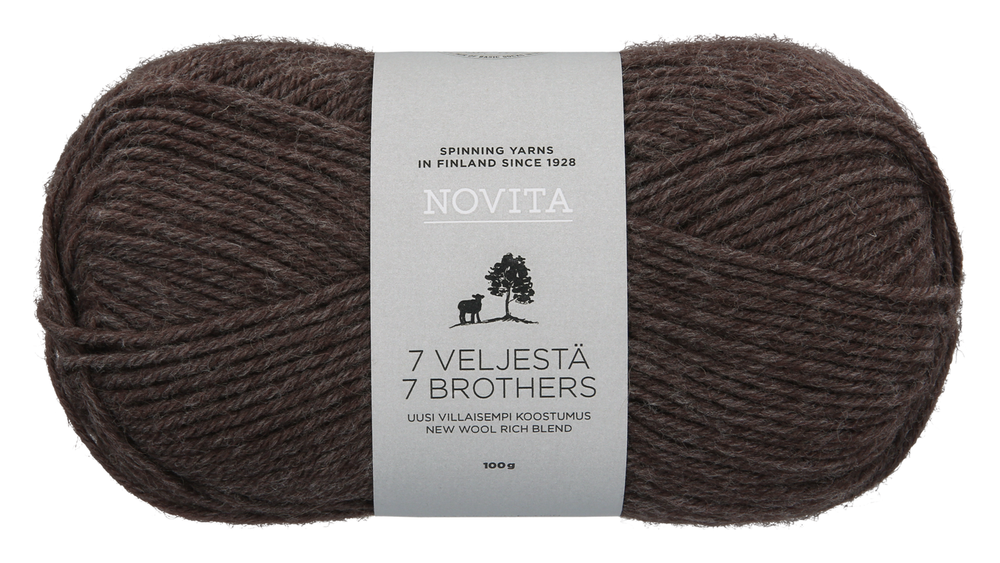 Novita 7 Brothers/7 Veljesta in false morel – Geschikt voor sokken en kledingstukken