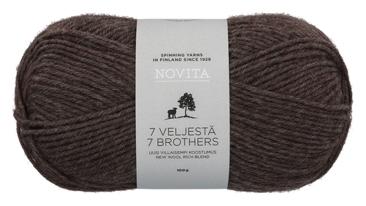 Novita 7 Brothers/7 Veljesta in false morel – Geschikt voor sokken en kledingstukken