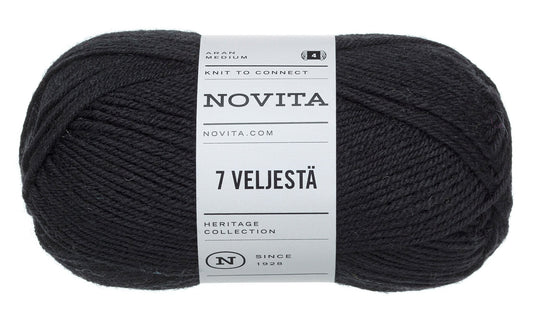 Novita 7 Brothers/7 Veljesta in black – Perfect voor warme sokken en truien