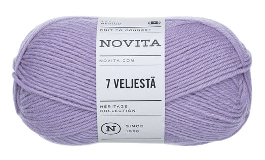 Novita 7 Brothers/7 Veljesta in blueberry milk – Geschikt voor sokken en kledingstukken