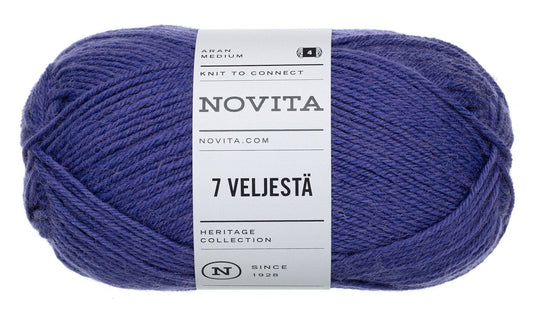 Novita 7 Brothers/7 Veljesta in bellflower – Perfect voor warme sokken en truien