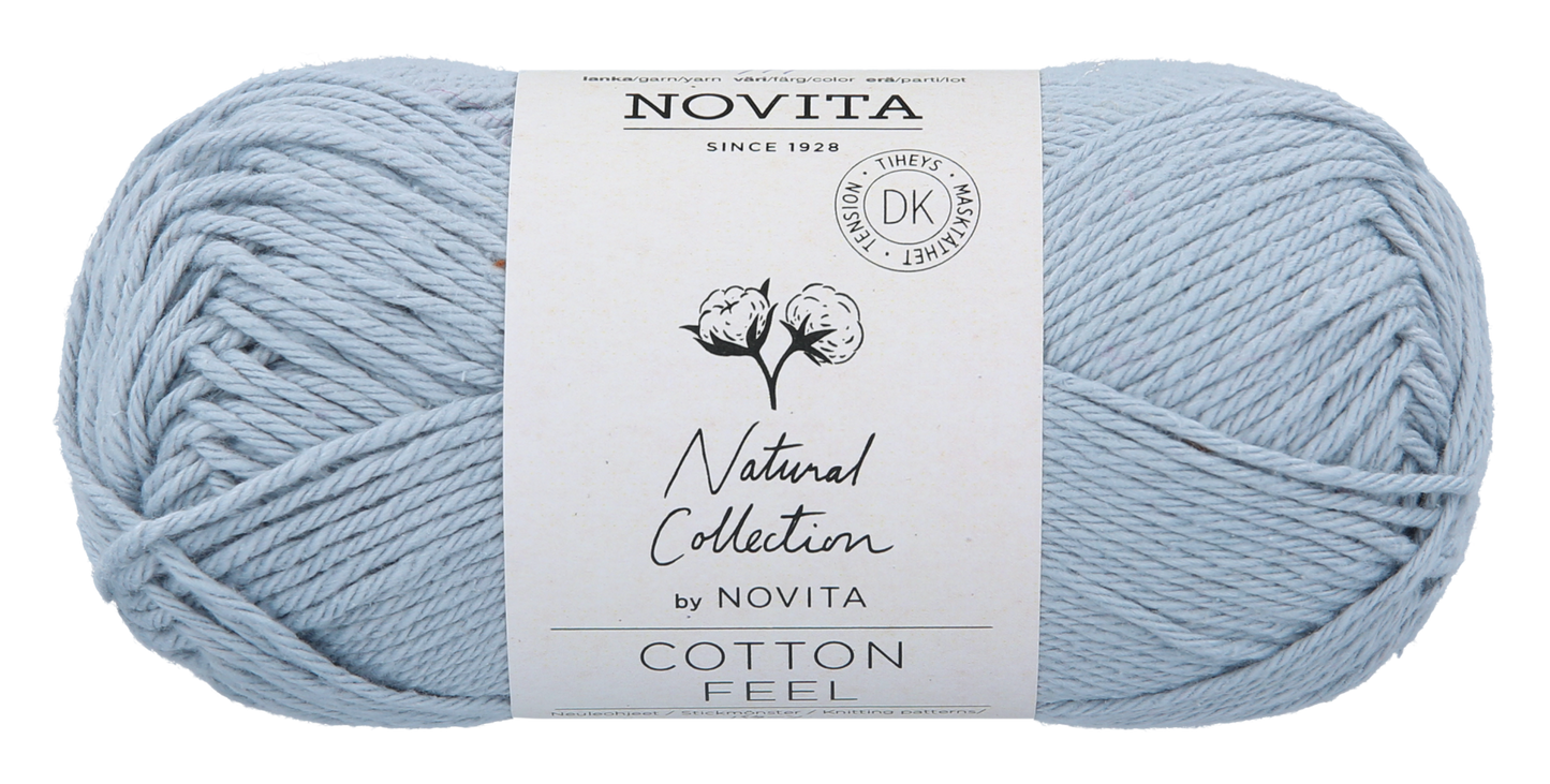 Novita Cotton Feel breigaren in Cloud – zacht en ademend garen voor handgemaakte stukken