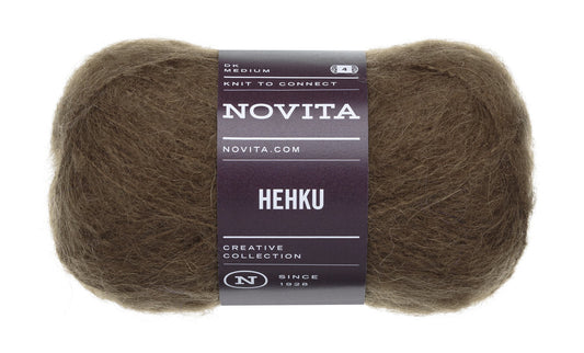 Novita Hehku Mohair breigaren in cola - OEKO-TEX® garen voor breien