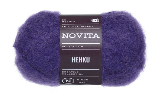 Novita Hehku Mohair breigaren in wild - pluizige textuur voor truien en sjaals