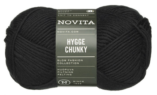 Novita Hygge Wool in black – veelzijdig garen voor verschillende patronen