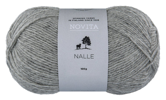 Novita Nalle sokkengaren in steengrijs - 6-draads garen voor comfortabele sokken