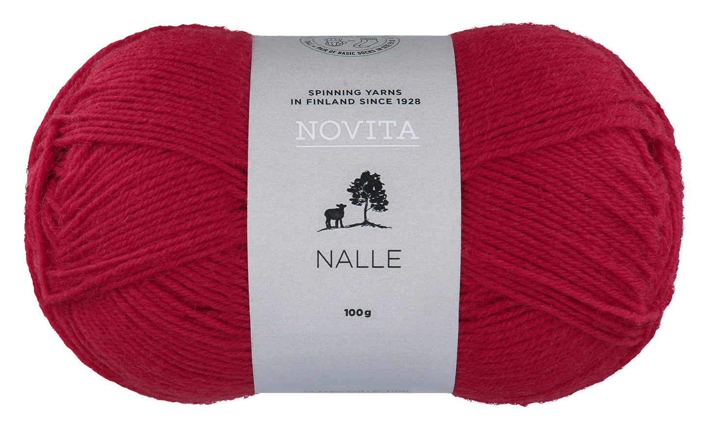 Novita Nalle sokkengaren in lingonberry - Diepe rode tint voor opvallende projecten