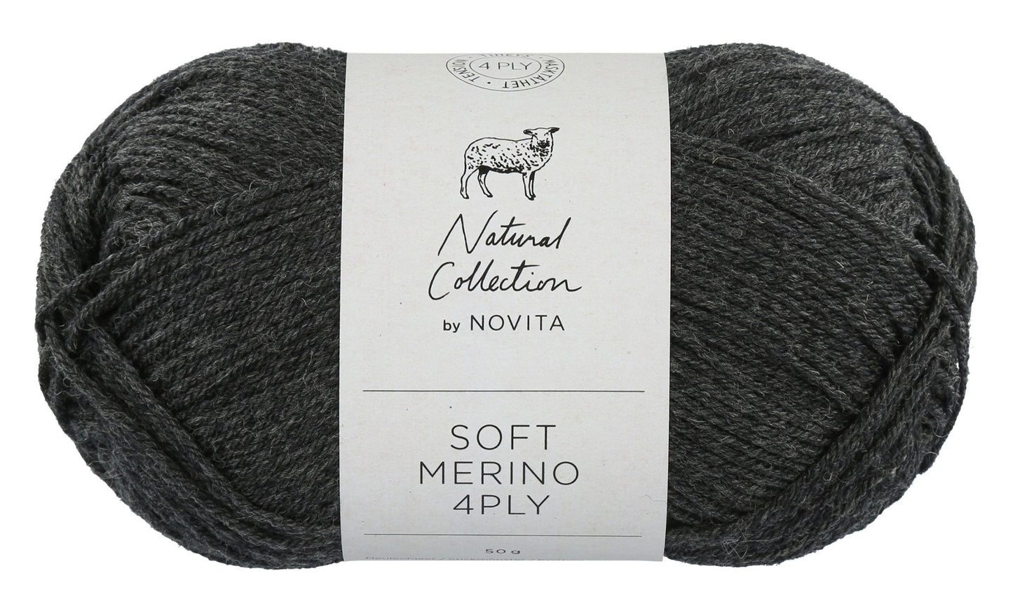Novita Soft Merino 4-ply in graphite - duurzaam en mulesing free garen
