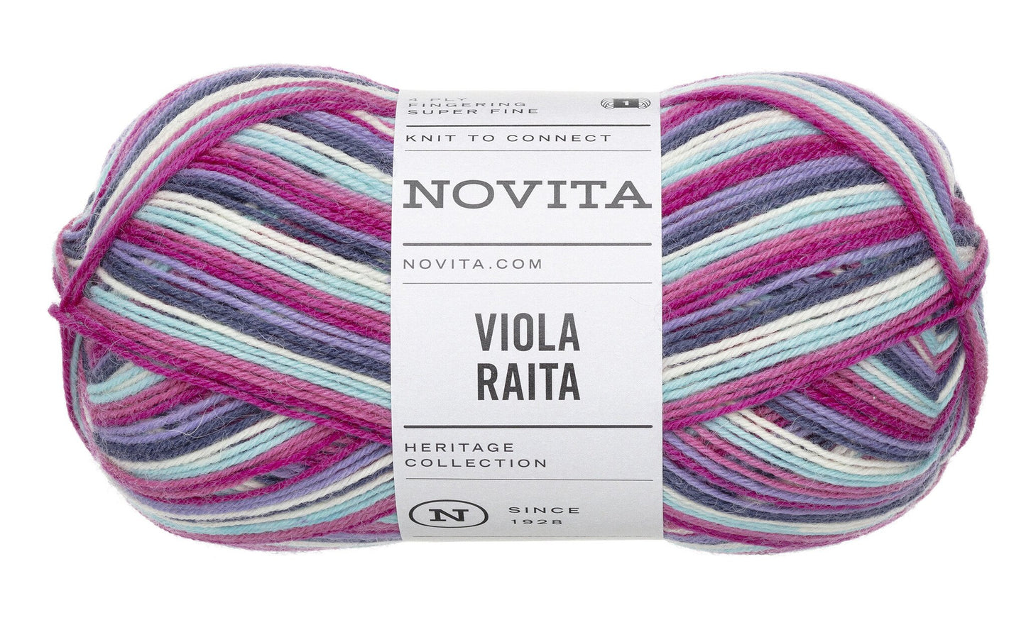 Novita Viola Raita sokkengaren in Skyline - ideaal voor sokken en accessoires