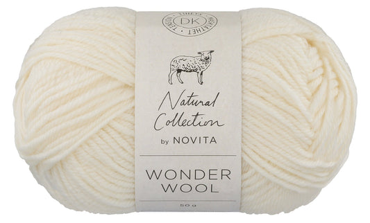 Novita Wonder Wool DK in Foam 50gr. - Zacht en duurzaam 100% wolgaren voor breien en haken