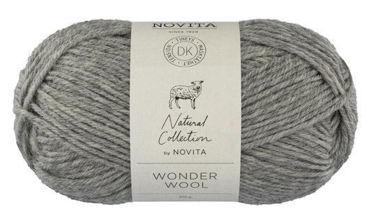 Novita Wonder Wool DK in Stone 50gr. - Zacht en duurzaam 100% wolgaren voor breien en haken