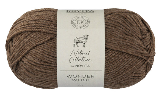 Novita Wonder Wool DK in Wild Mushroom 50gr. - Zacht en duurzaam 100% wolgaren voor breien en haken