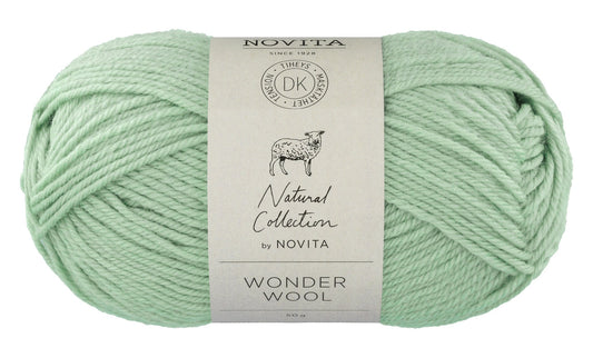 Novita Wonder Wool DK in Jade 50gr. - Zacht en duurzaam 100% wolgaren voor breien en haken