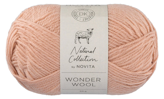 Novita Wonder Wool DK in Powder 50gr. - Zacht en duurzaam 100% wolgaren voor breien en haken