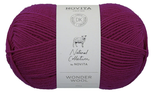Novita Wonder Wool DK in Carnation 100gr. - Zacht en duurzaam 100% wolgaren voor breien en haken