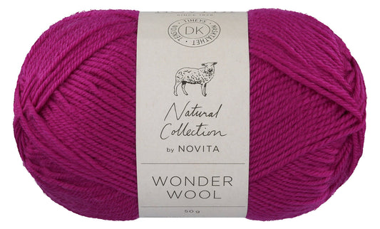 Novita Wonder Wool DK in Carnation 50gr. - Zacht en duurzaam 100% wolgaren voor breien en haken