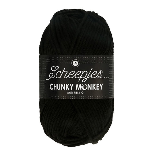 Scheepjes Chunky Monkey breigaren in zwart - dikke acrylbreigaren voor warme projecten