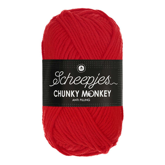 Scheepjes Chunky Monkey breigaren in scarlet - dikke acrylbreigaren voor warme projecten