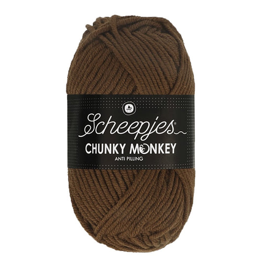 Scheepjes Chunky Monkey breigaren in tawny - dikke acrylbreigaren voor warme projecten