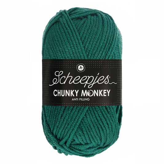 Scheepjes Chunky Monkey breigaren in evergreen - dikke acrylbreigaren voor warme projecten
