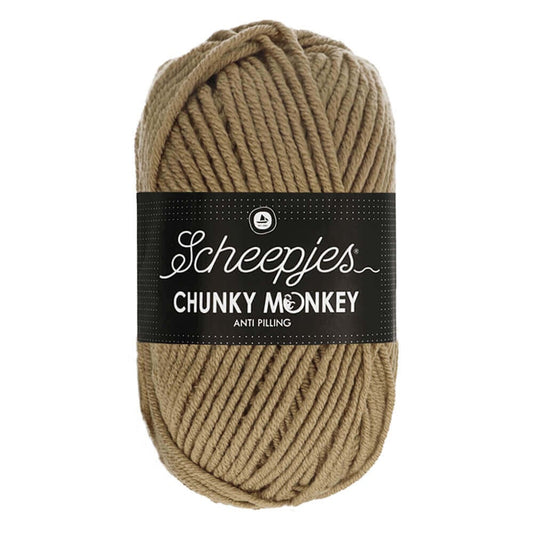 Scheepjes Chunky Monkey breigaren in beige - dikke acrylbreigaren voor warme projecten