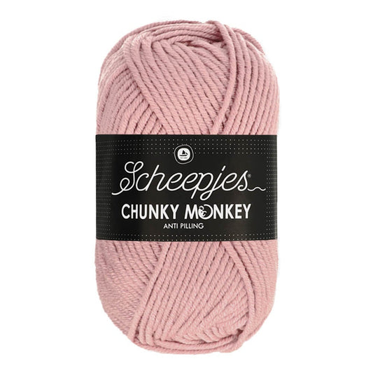 Scheepjes Chunky Monkey breigaren in pearl pink - dikke acrylbreigaren voor warme projecten