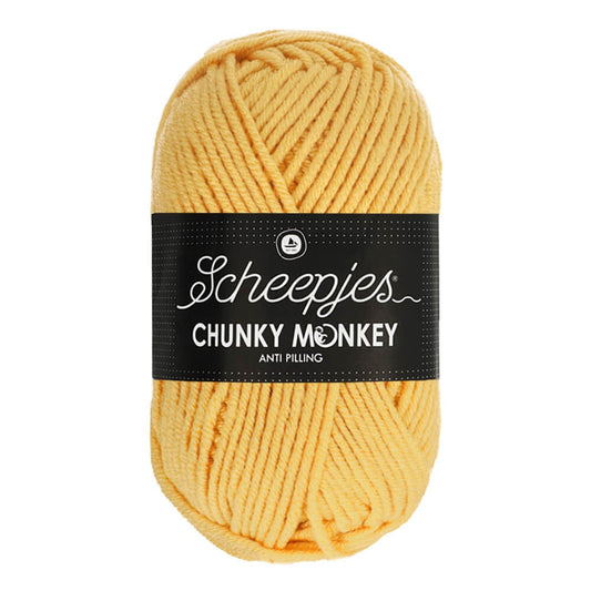 Scheepjes Chunky Monkey breigaren in primrose - dikke acrylbreigaren voor warme projecten