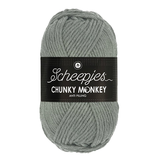Scheepjes Chunky Monkey breigaren in mid grey - dikke acrylbreigaren voor warme projecten