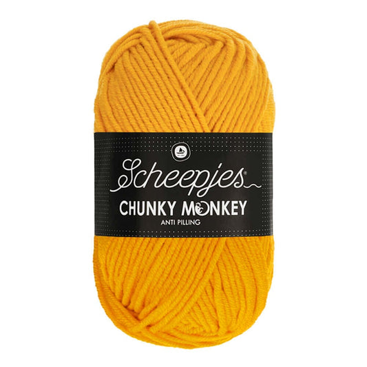 Scheepjes Chunky Monkey breigaren in golden yellow - dikke acrylbreigaren voor warme projecten