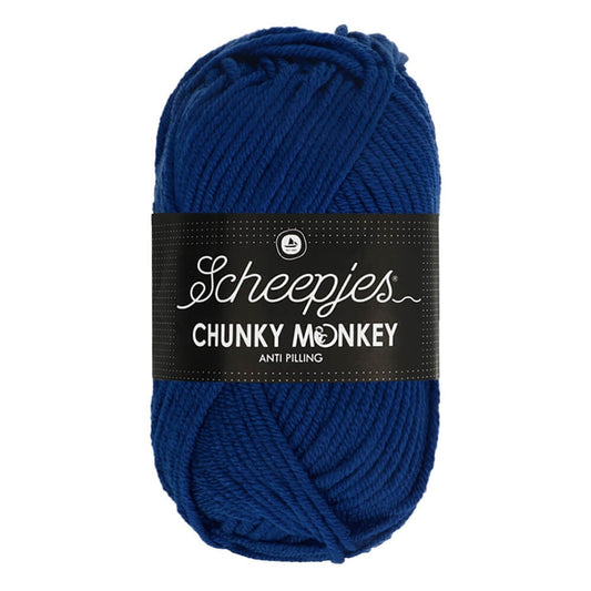 Scheepjes Chunky Monkey breigaren in royal blue - dikke acrylbreigaren voor warme projecten