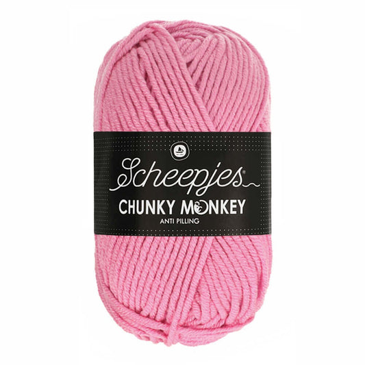 Scheepjes Chunky Monkey breigaren in rose - dikke acrylbreigaren voor warme projecten