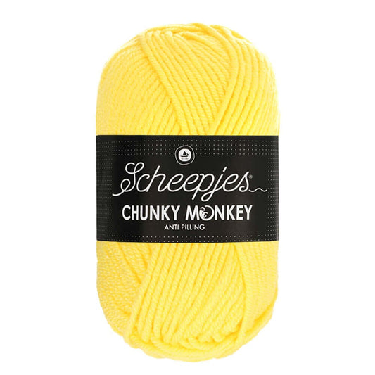 Scheepjes Chunky Monkey breigaren in lemon - dikke acrylbreigaren voor warme projecten