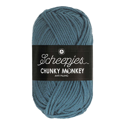 Scheepjes Chunky Monkey breigaren in air force blue - dikke acrylbreigaren voor warme projecten