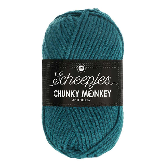 Scheepjes Chunky Monkey breigaren in petrol - dikke acrylbreigaren voor warme projecten