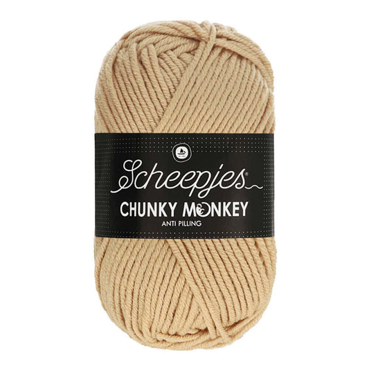Scheepjes Chunky Monkey breigaren in camel - dikke acrylbreigaren voor warme projecten