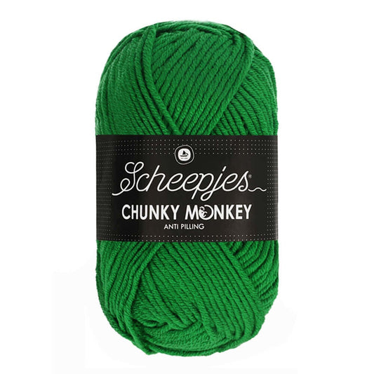 Scheepjes Chunky Monkey breigaren in shamrock - dikke acrylbreigaren voor warme projecten