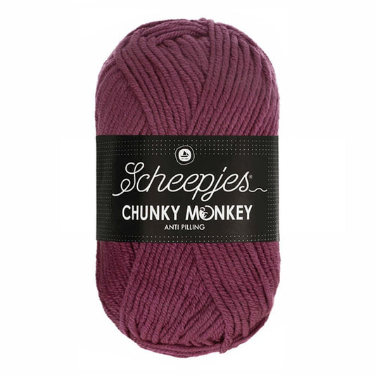 Scheepjes Chunky Monkey breigaren in grape - dikke acrylbreigaren voor warme projecten