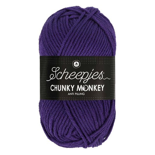 Scheepjes Chunky Monkey breigaren in deep violet - dikke acrylbreigaren voor warme projecten