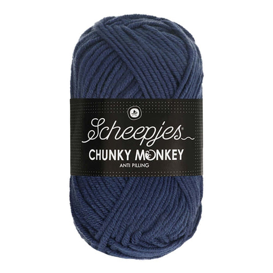 Scheepjes Chunky Monkey breigaren in navy - dikke acrylbreigaren voor warme projecten