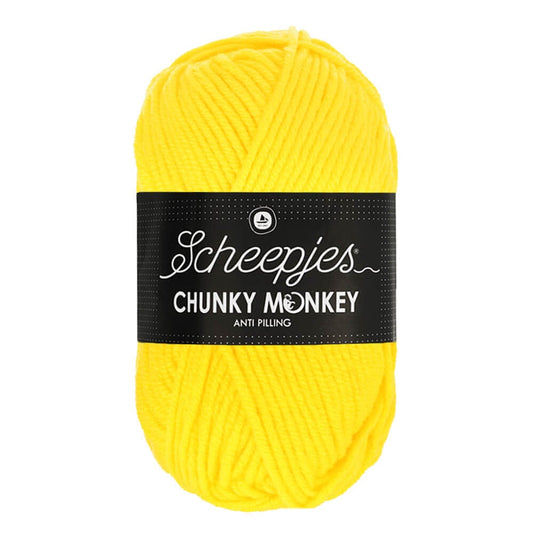 Scheepjes Chunky Monkey breigaren in yellow - dikke acrylbreigaren voor warme projecten