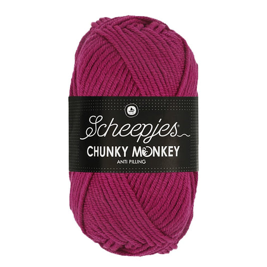 Scheepjes Chunky Monkey breigaren in mulberry - dikke acrylbreigaren voor warme projecten