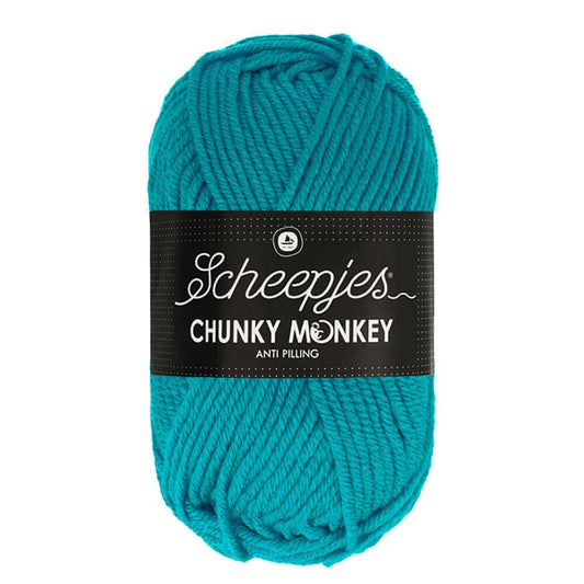 Scheepjes Chunky Monkey breigaren in deep turquoise - dikke acrylbreigaren voor warme projecten