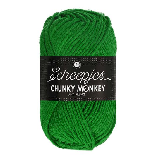 Scheepjes Chunky Monkey breigaren in emerald - dikke acrylbreigaren voor warme projecten